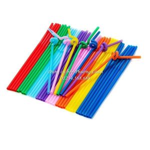 Ống hút nhựa xoắn nhiều màu