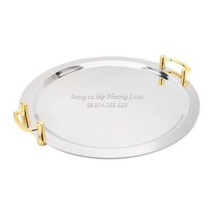 Khay Inox tròn tay cầm 18'' (45.8cm)